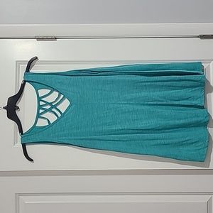 Terra & sky woman's plus size blue tanktop